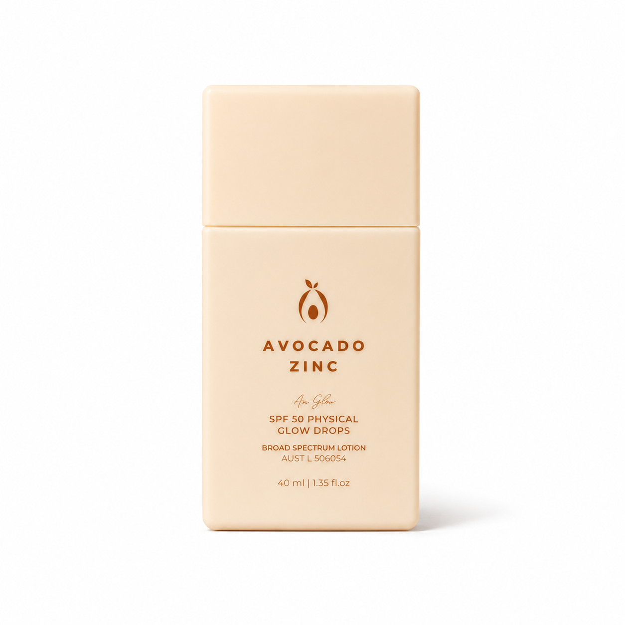 Avocado Zinc SPF 50 Physical Glow Drops – Hydrating Illuminating Sunscreen 40ml