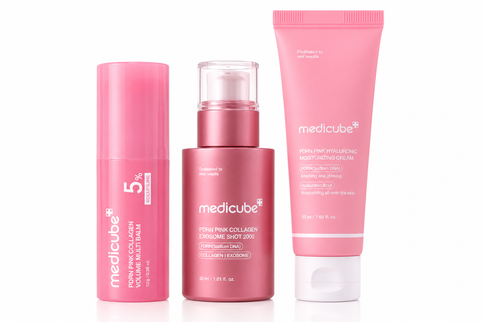 Medicube PDRN Firming, Smoothing & Glow 3-Piece Skincare Bundle (Free Delivery)