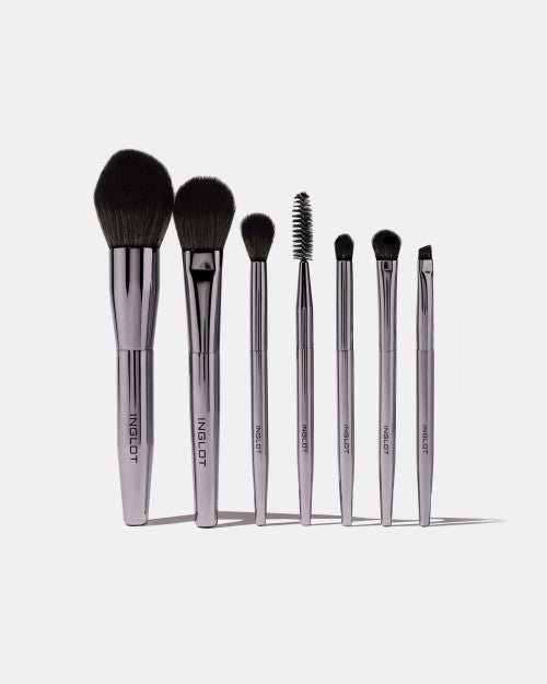 Inglot Brush Set in a Case | Silver - Give Us Beauty