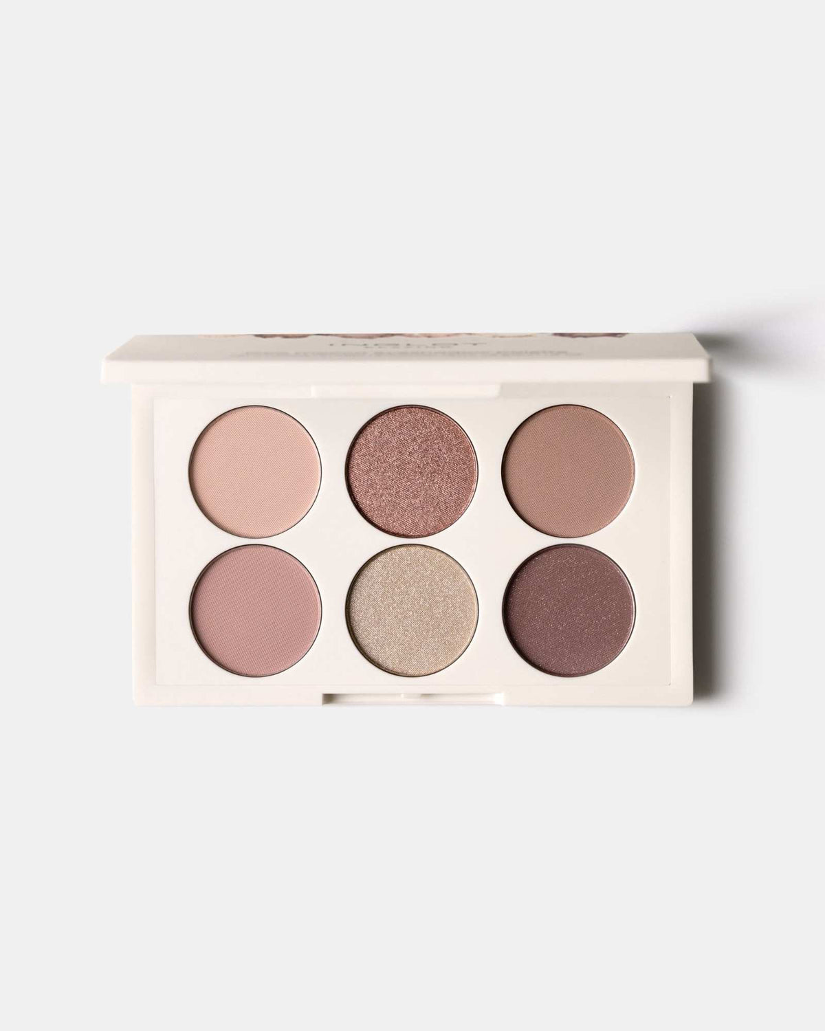 INGLOT PLAYINN Loca Mocca Eyeshadow Palette with six neutral matte and shimmer eyeshadows.