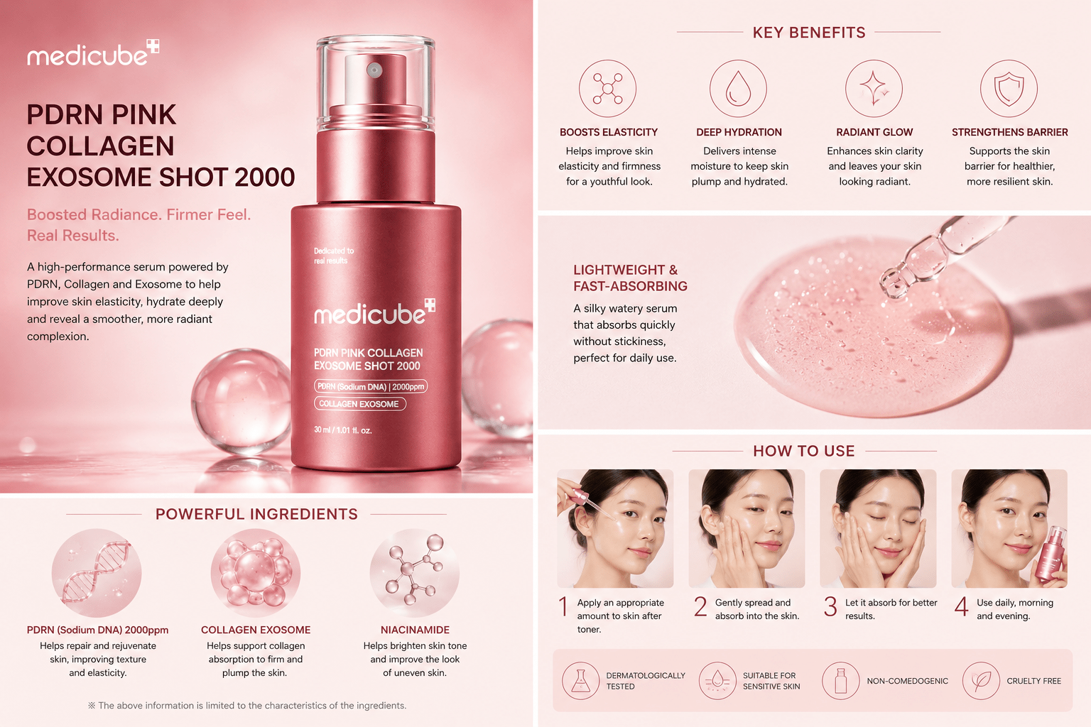 Medicube PDRN Pink Collagen Exosome Shot 2000 30ml - Give Us Beauty