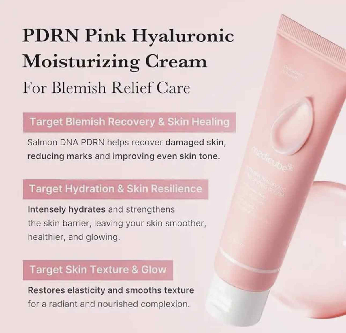 Medicube Salmon Dna PDRN Pink Hyaluronic Mositurising Cream 50ml - Give Us Beauty