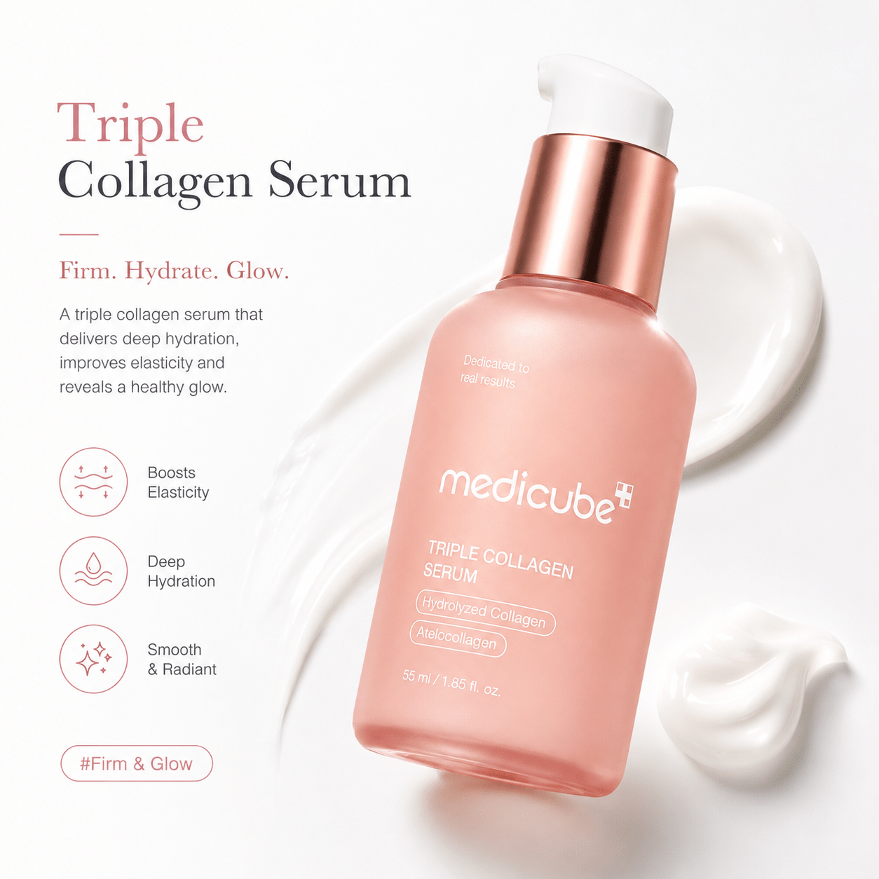 Medicube Triple Collagen Serum 55ml | Hydrating & Firming Korean Serum - Give Us Beauty