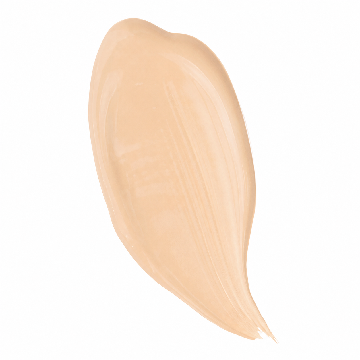 Light beige tinted moisturiser swatch with smooth creamy texture and SPF 50 protection, shown in close-up on white background