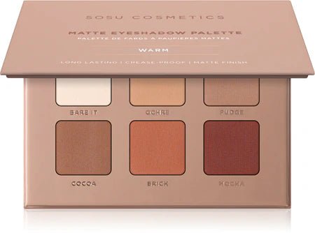 SoSu Cosmetics Matte Eyeshadow Palette - Shade Warm - Give Us Beauty