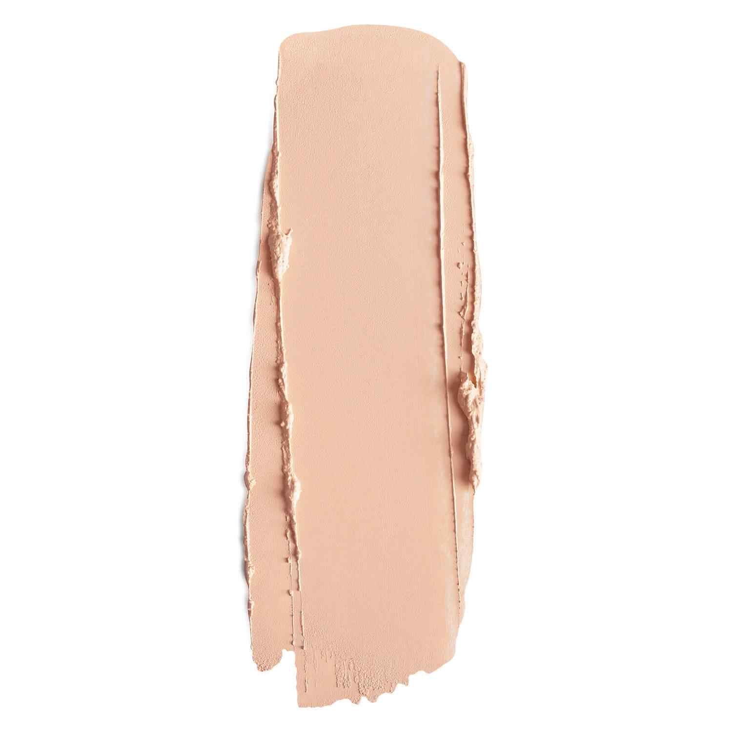 Nude beige eyeliner gel swatch by Inglot, smooth creamy texture, waterproof formula, vertical application on white background