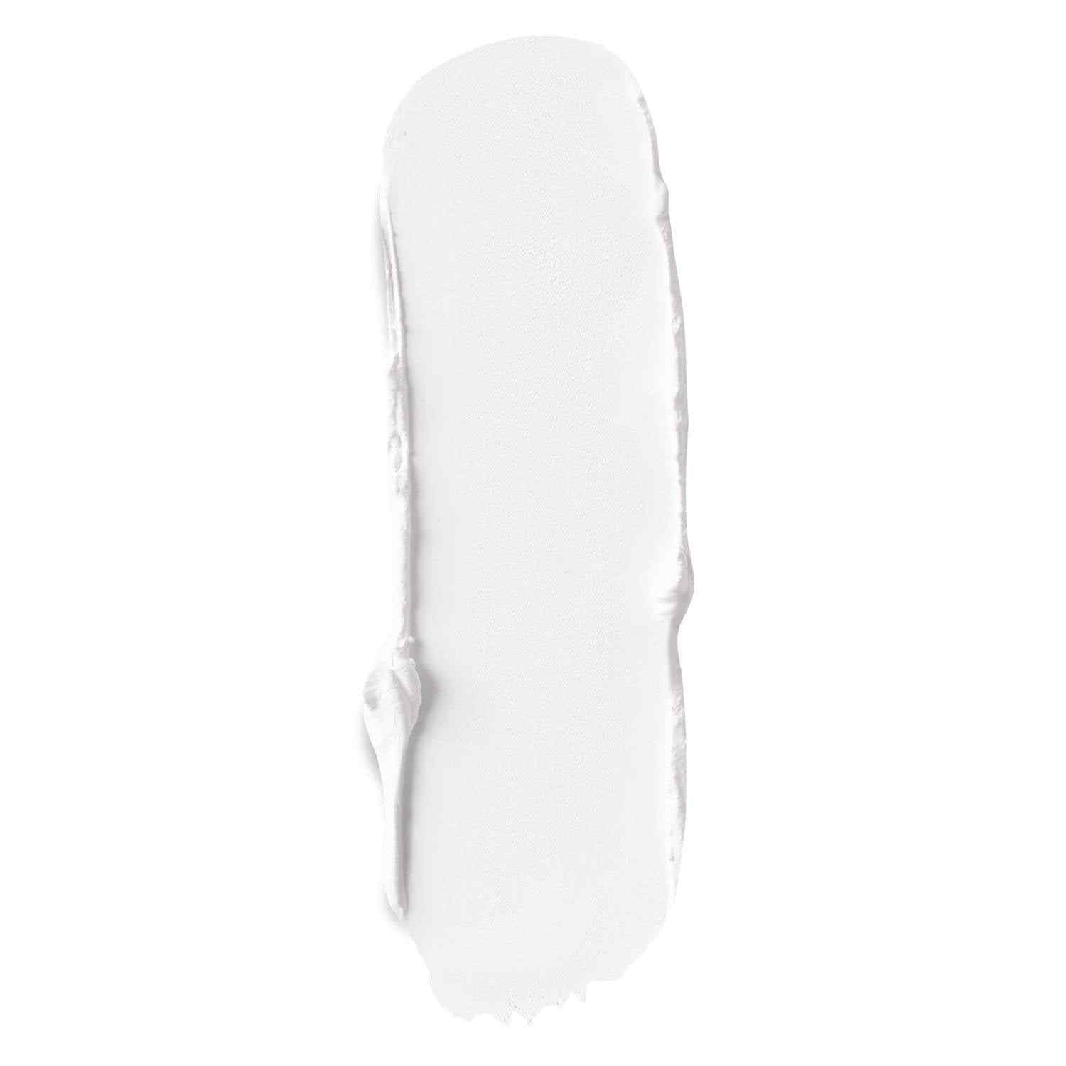 White waterproof eyeliner gel swatch by Inglot, smooth creamy texture, top-down view