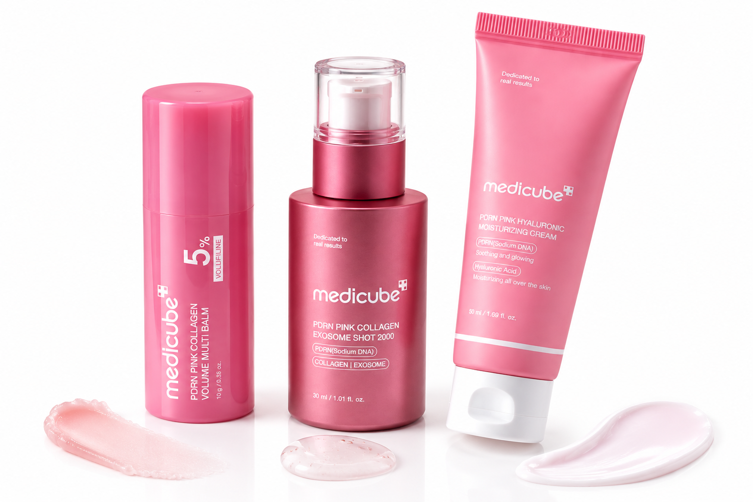 Medicube PDRN Firming, Smoothing & Glow 3-Piece Skincare Bundle (Free Delivery)