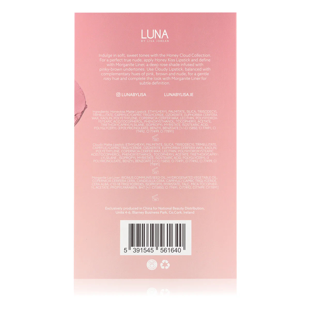 Luna By Lisa Honey Cloud Lip Kit