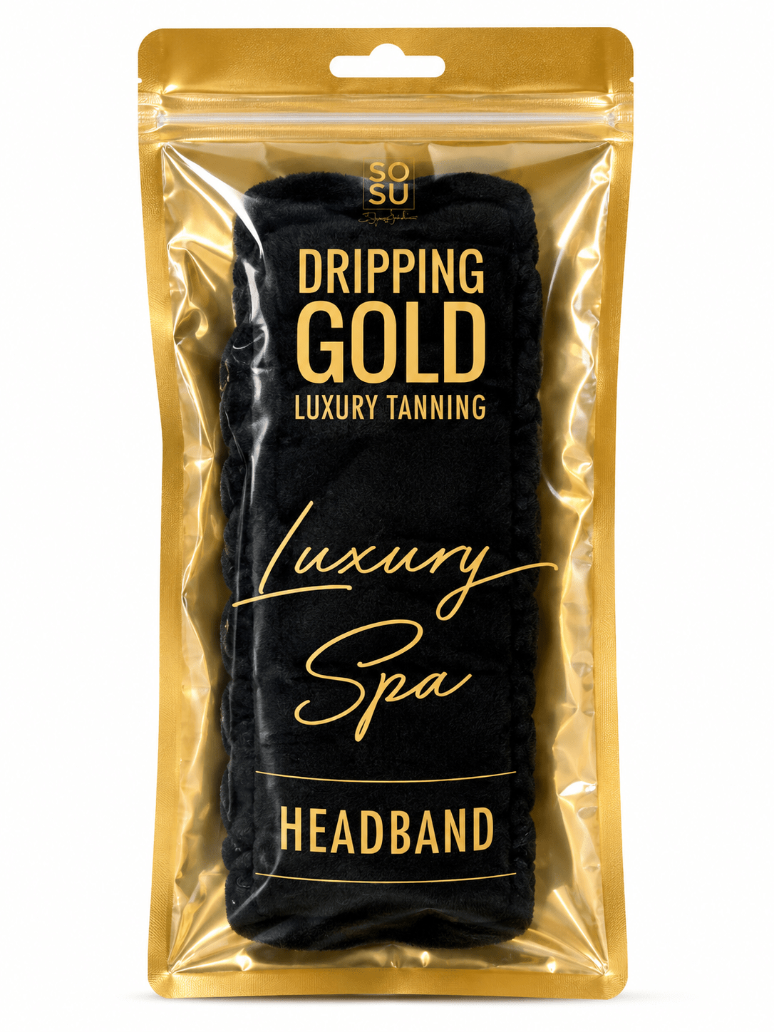 Dripping Gold Luxury Velvet Tanning Mitt & Spa Headband Bundle - Give Us Beauty