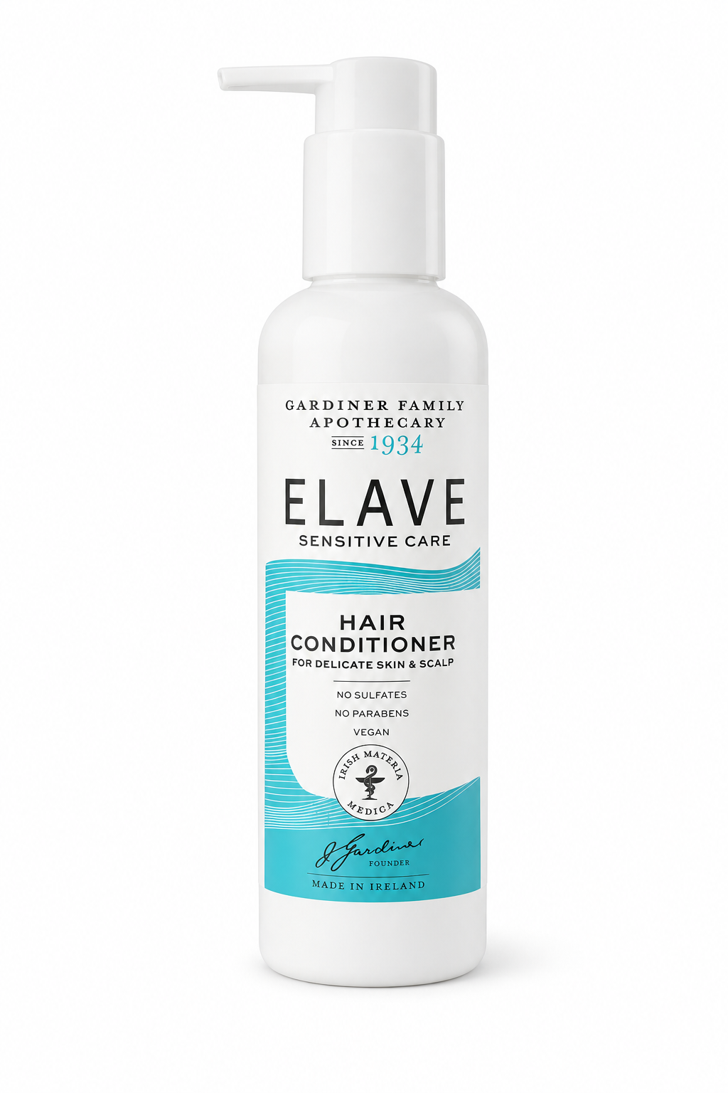 Elave hair conditioner bottle on a white background