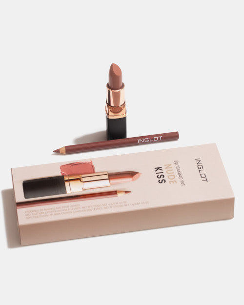 Inglot Lip Makeup Set Nude Kiss - inglot-lip-makeup-set-nude-kiss - Lipstick set - Inglot -