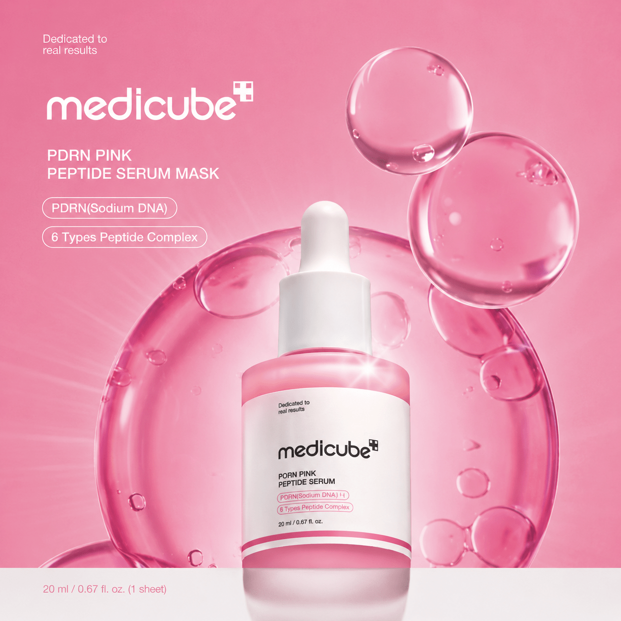 Medicube PDRN Pink Peptide Serum Mask 4 Sheets - Give Us Beauty