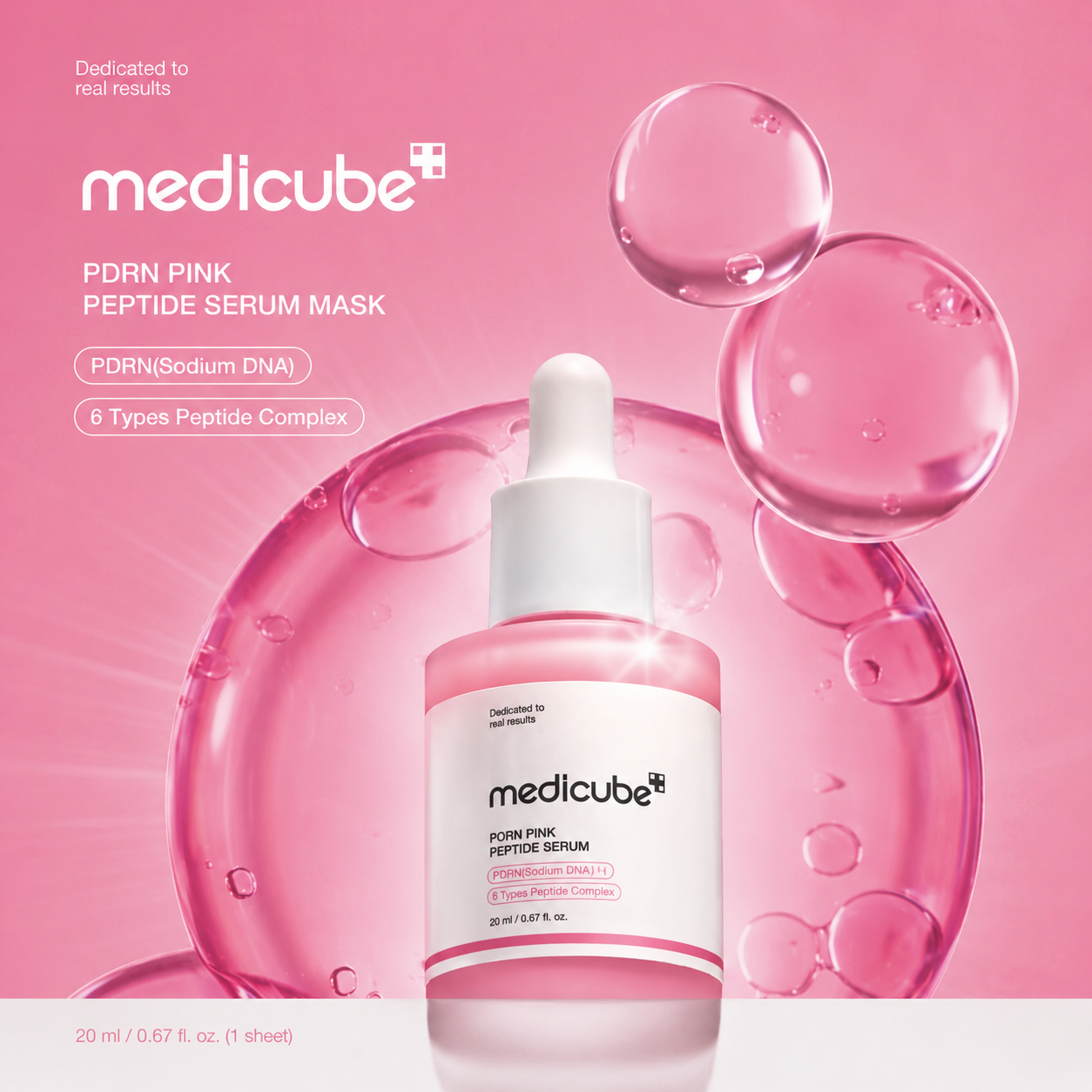 Medicube PDRN Pink Peptide Serum Mask 4 Sheets