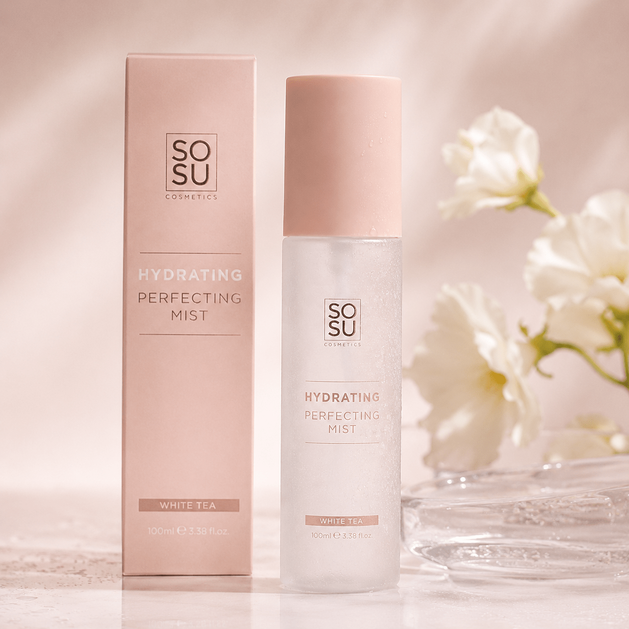 SOSU Cosmetics Hydrating Perfecting Mist | White Tea Setting Spray - Give Us Beauty