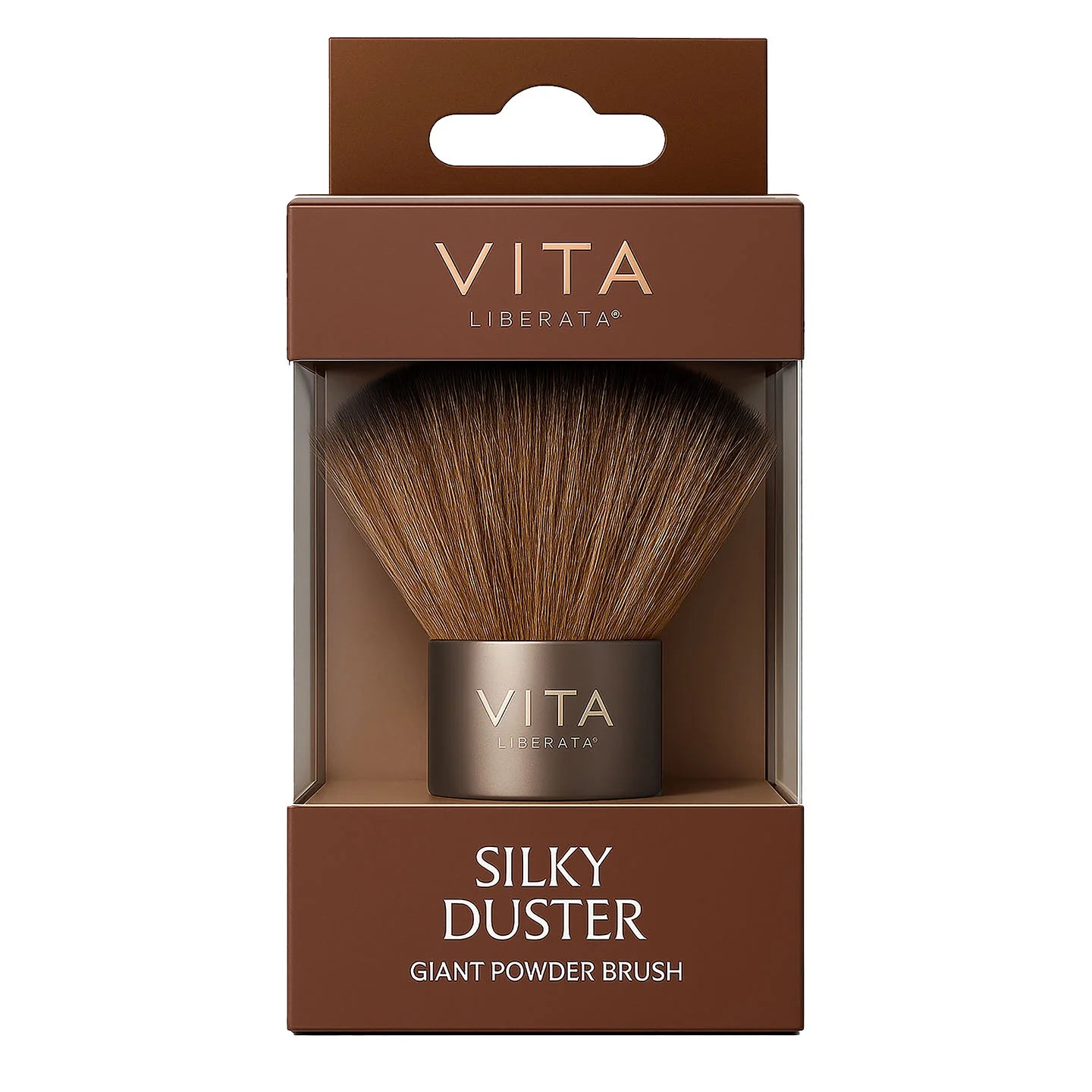 Vita Liberata Silky Duster Giant Powder Brush in packaging on a white background