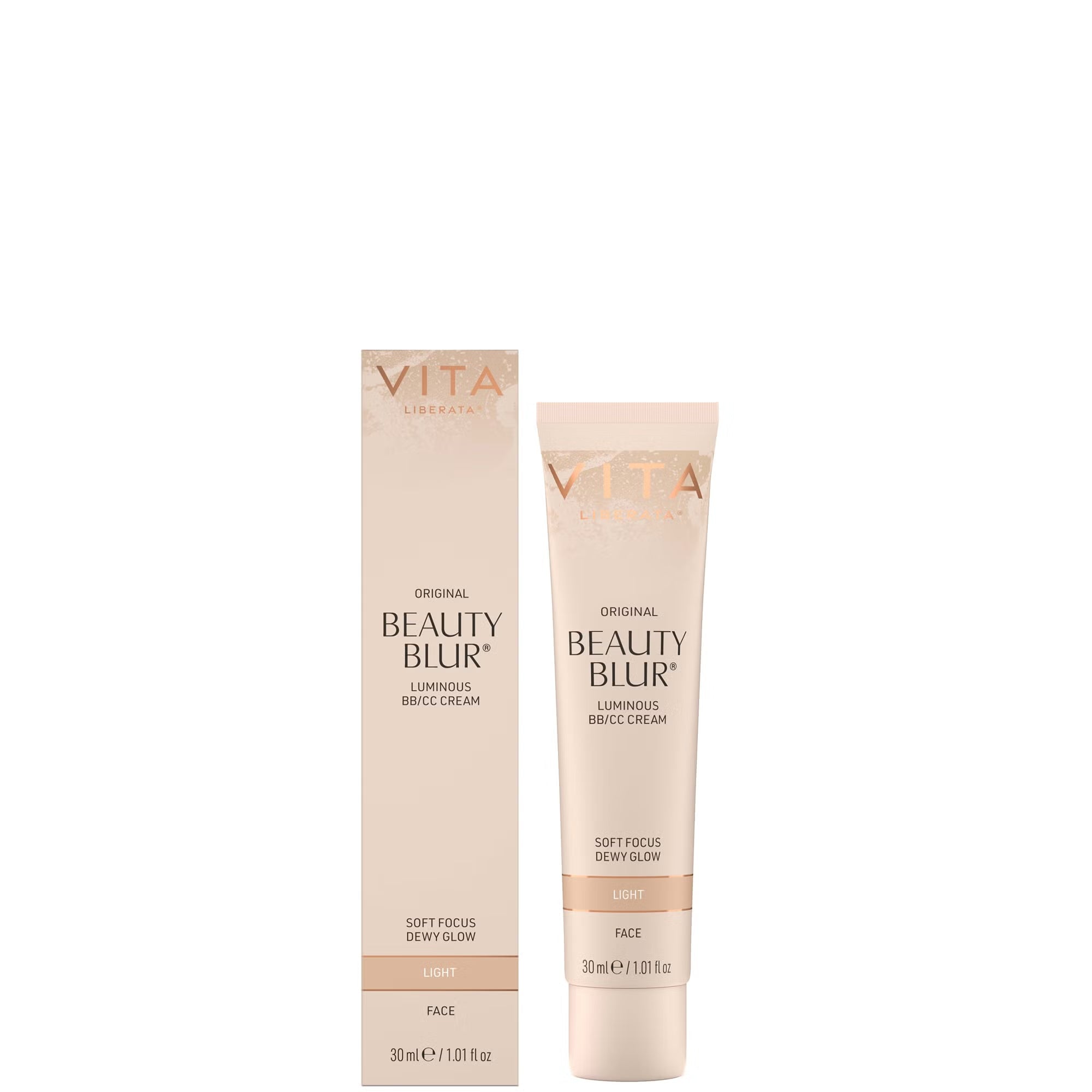 Vita Beauty Blur cream tube and packaging on a white background